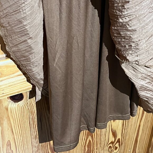 Anthropologie A'Reve Crochet Neck Empire Waist Flare Knee-Length Dress - Picture 6 of 13